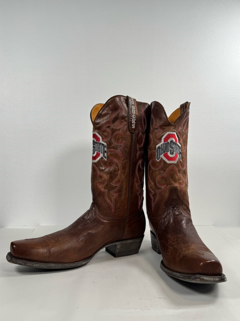 Men's Gameday Ohio State University Cowboy Boots Size 13 D Buckeyes Old Gringo